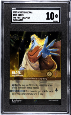 HADES 🔥 SGC 10 Disney Lorcana TCG King of Olympus Enchanted Foil