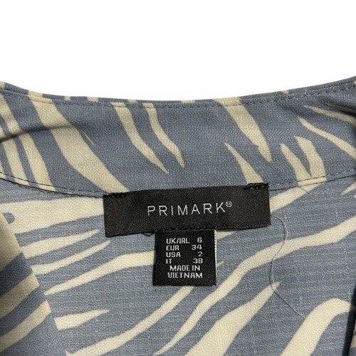Women’s Blue Zebra Print Top - Size 2 - Picture 3 of 3
