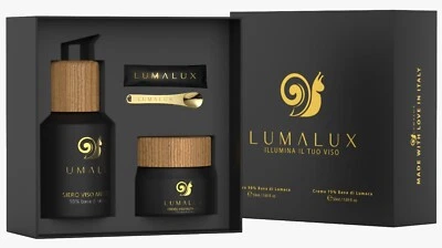Lumalux siero viso 50 ml + crema viso 50 ml 98% + 75% Bava di lumaca biologica
