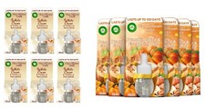 6x AIR WICK ELECTRICAL PLUG IN REFILLS SCENTED OIL WHITE COCOA & VANILLA/PUMPKIN