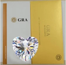 GRA Certified Loose Moissanite Heart Stones D VVS1 All Sizes
