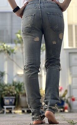 Hedi Slimane × Saint Laurent 2014 Distressed Chain Denim Hedi Slimane × Saint Laurent 2014 Distressed Chain Denim