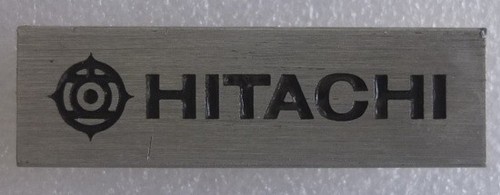 vintage HITACHI metal speaker grille emblem for HS-31 and others, Japan c.1983 - Picture 3 of 3