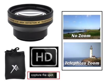 PRO HD 2.2x TELE LENS FOR SONY HDR-CX110 HDR-CX150 HDR-XR150