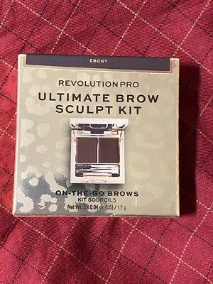 Revolution Pro Ultimate Brow Sculpt Kit On-The-Go Brows Ebony