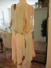 Alice + Olivia sheer somewhat vintage look silk dress and slip Size M