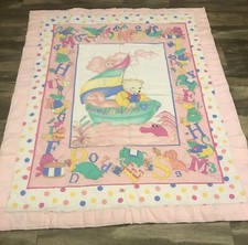 NEW Handmade Pink ABC/Animals Baby Blanket. CUSTOM Orders Welcomed. 185