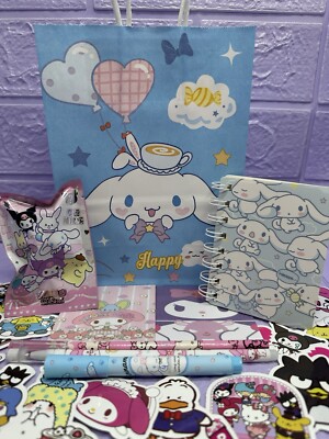 Geschenktüte Notizbuch Schreibwaren Hello Kitty Cinnamoroll Blind Gummi Textmarker