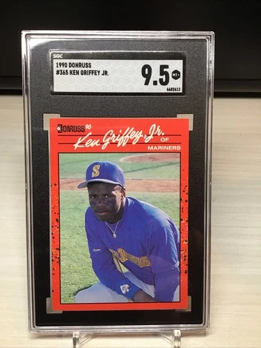 1990 Donruss Ken Griffey Jr PSA 10 Baseball #365 Seattle Mariners SGC 9.5 Mint +