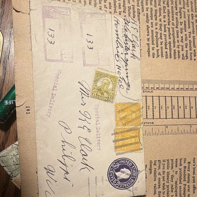 US Postal History Registered Special Delivery Cover 10c 8c 3c 1936