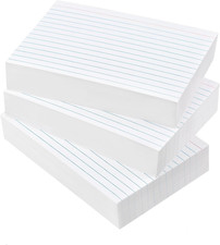 300 PCS Index Cards 4x6 Ruled - White Lined Note Cards 4 x 6 Flashcards for Stu