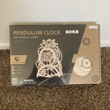 Rokr Pendulum Clock Model Kit LK501 Robotime Technology 3D Wooden Puzzle NEW