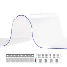 Uimoso 12 PCS PVC Strip Curtain 96 x 72 x 0.08 in Smooth Plastic Door Panels