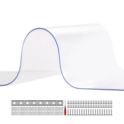 Uimoso 12 PCS PVC Strip Curtain 96 x 72 x 0.08 in Smooth Plastic Door Panels