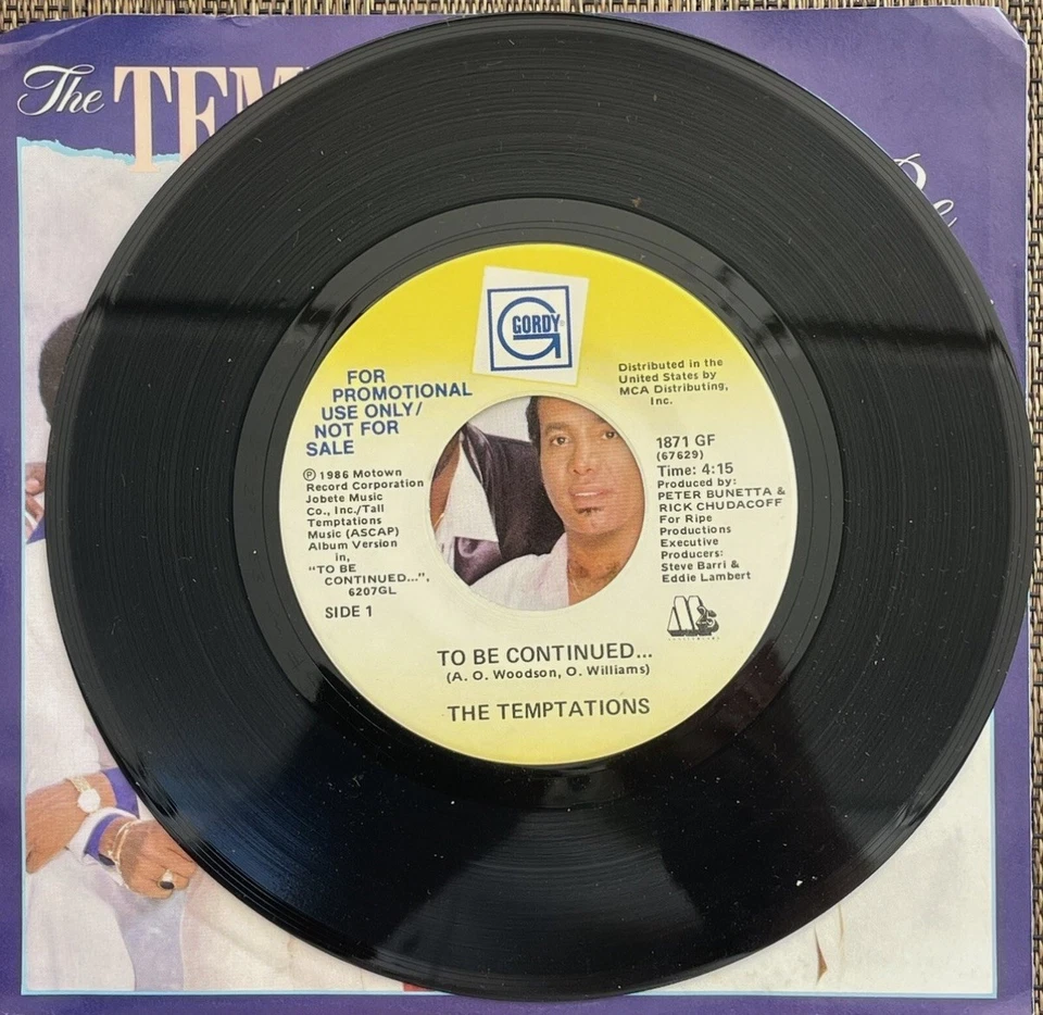 The Temptations - To Be Continued / To Be Continued - Gordy 1871 GF - Promo M PS - Image 4 of 4