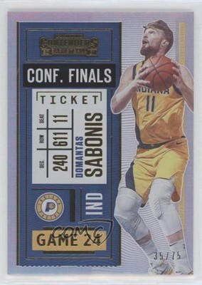 2020 Panini Contenders Conference Finals Ticket 35/75 Domantas Sabonis #68 n0c