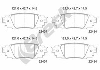 Bremsbelagsatz Scheibenbremse Hinterachse FüR Toyota Lexus RAV 4 V C-HR VAN