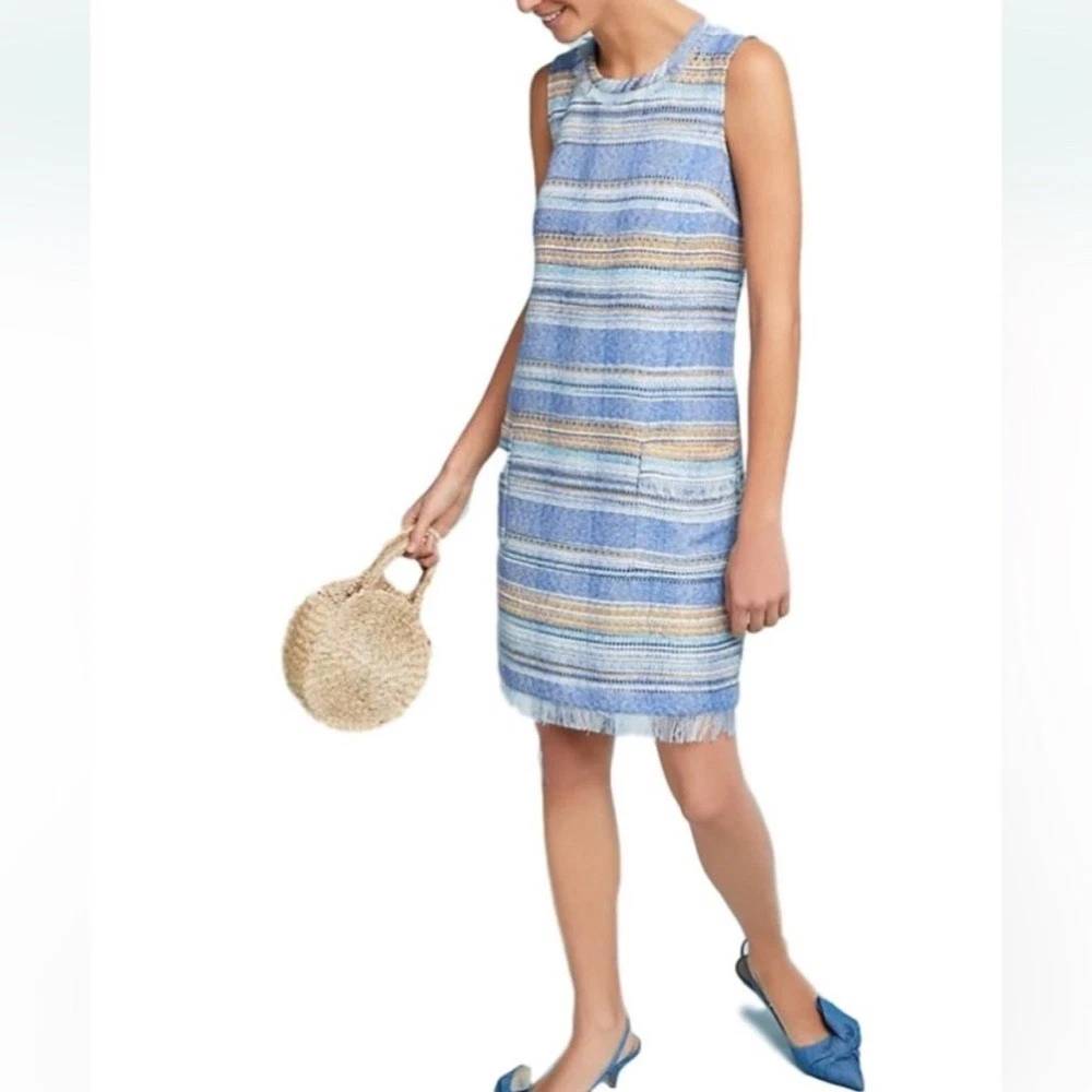 Anthropologie Akemi + Kin Womens Woven Blue Yellow Tweed Shift Dress Size 6
Opens in a new window or