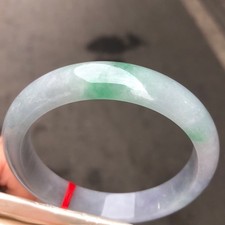 Certified Natural Grade AAA Ice Green Burmese Jade jadeite bracelet bangle 58MM