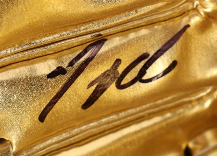 Nolan Arenado St Louis Cardinals Signed Mini Rawlings Gold Glove JSA QR Hologram - Image 2 of 3