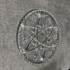 Vintage Anchor Hocking 13.5" Serving Platter Cake Plate Star of David Glass