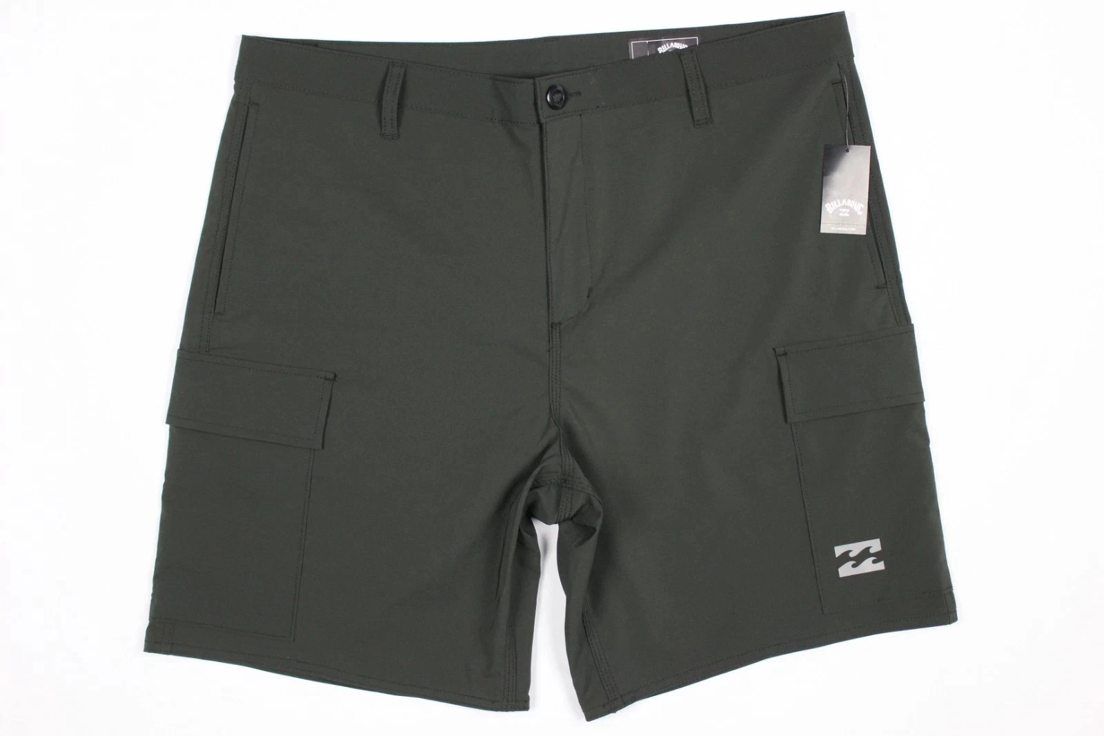 Billabong Men's Quinn Hybrid Cargo Shorts 8" Inseam Dark Green
