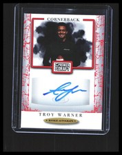 2021 Troy Warner Rookie Card Auto - Sage Premier Draft Red #A155 Buccaneers 