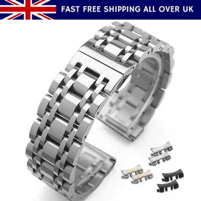 High Quality solid Stainless Steel watch Strap mens metal Bracelet 16 18 20 22mm