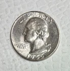 1955 Silver Washington Quarter, Brilliant Uncirculated, Slightly Toned