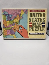 Vintage United States Map Puzzle Selchow & Righter Co. Rand McNally1965