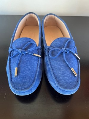 VIBRANT Blue Suede Tod s Driving Shoe   Size 39