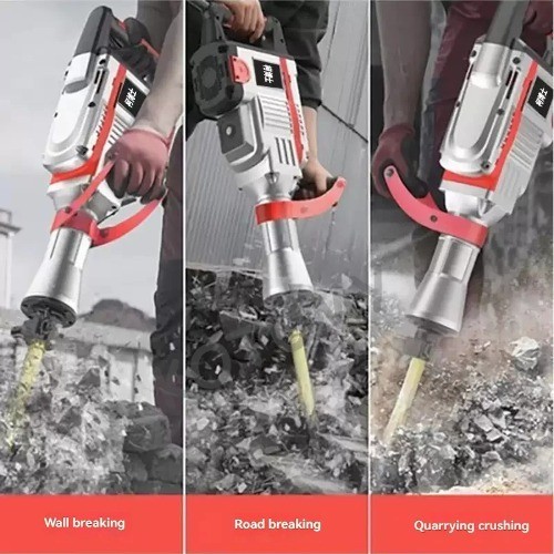 Martello elettrico 220V martello demolitore calcestruzzo resistente con scalpelli bit cippatura - Foto 6 di 13