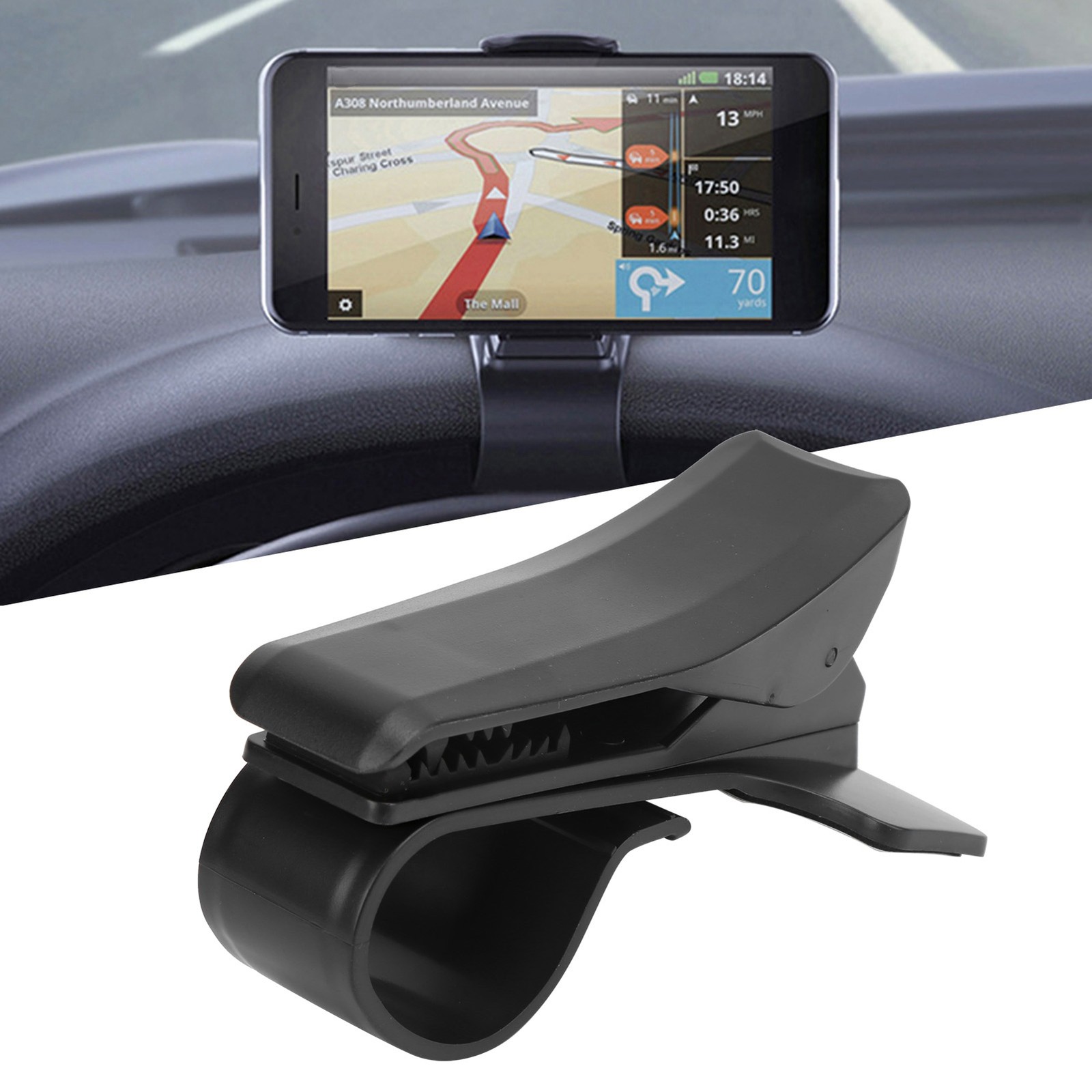 Anti Skid Dashboard Phone Mount Holder Clip Adjustable Universal For 3-6.5in MP4
