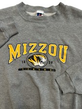 Vintage Russell Athletic Missouri Tigers Women  s Gray Sweatshirt Size M Mizzou