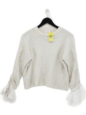 Cinq A Sept Damen Pullover XS Creme Wolle
