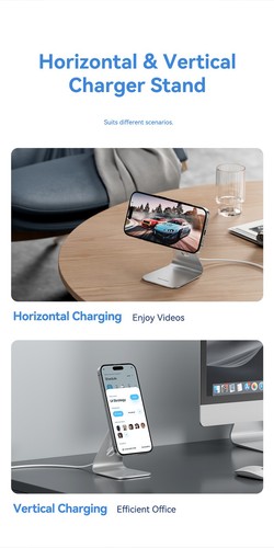 15W Magnetic Wireless Charger Stand Fast Charging Holder For iPhone 16 15 14 13 - Picture 14 of 15