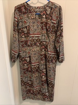 Indian/pakistani Shalwar Kameez Brown Multicolor Design