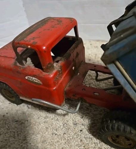 Vintage Tonka Toys Mound Minn Red & Blue Pressed Steel Dump Truck Parts Repair - Picture 16 of 19