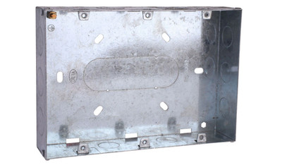 DETA DB172 9-12 Gang Unterputz Metall Rückwanddose 42 mm tief Gitter Schalter Stahlbox