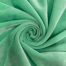 Princess MINT GREEN Polyester Spandex Stretch Velvet Fabric by the Yard for Top