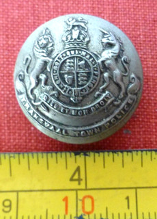 BRITISH COLONIAL SOUTH AFRICA TRANSVAAL TOWN POL CONSTABLE BUTTON MAKER COMPTON