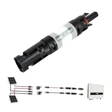 15A Solar in-line Fuse Holder Connector, IP68 1000V Male and 15A Fuse Connector