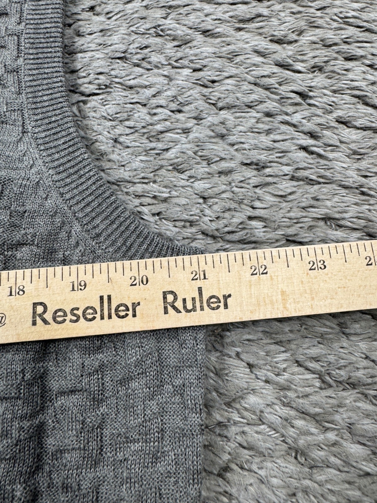 Bergamo New York Sweater Men Medium Gray Houndstooth Embossed Ribbed Golf Vest