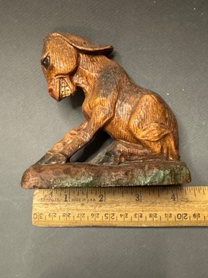 FLEHMEN SMILING DONKEY MULE RESIN FIGURINE STATUE VINTAGE