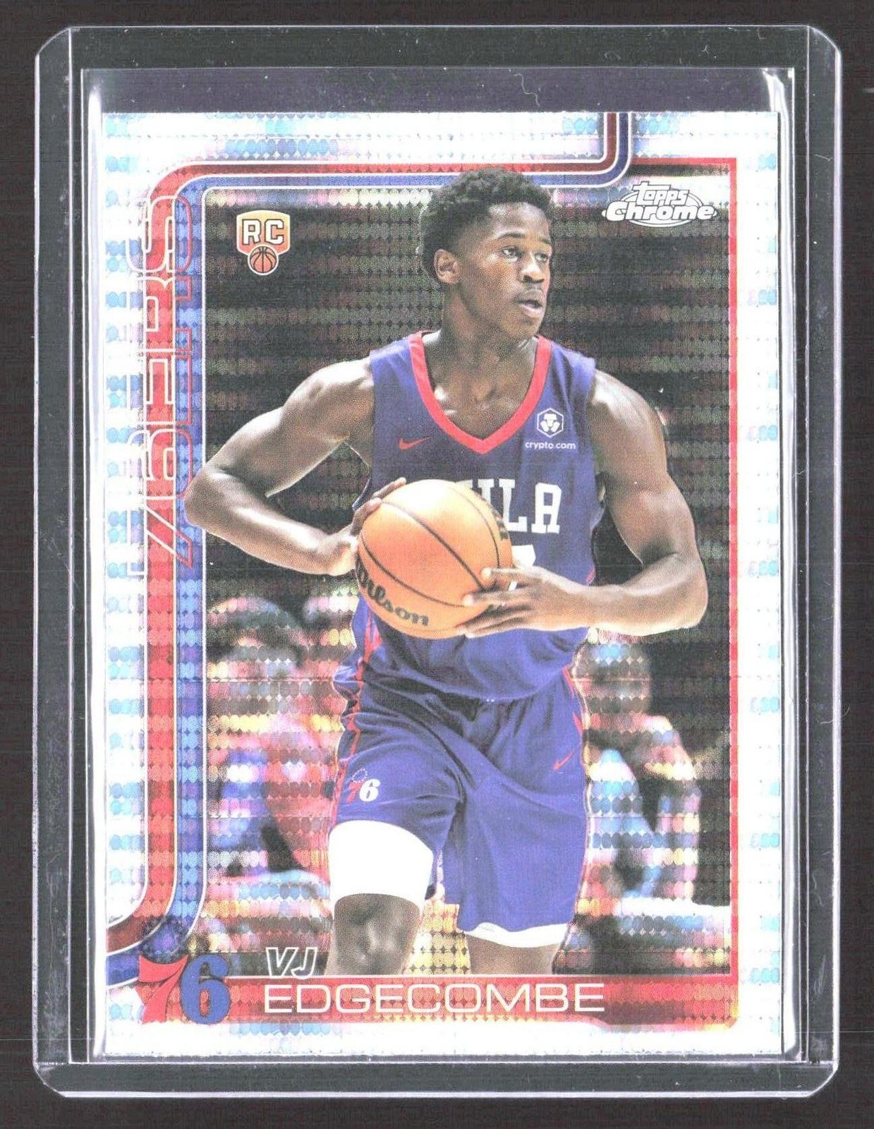 2025-26 Topps Chrome #253 VJ Edgecombe Prism Refractor