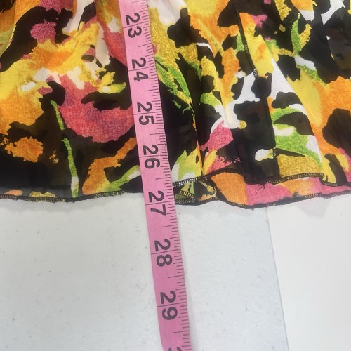 Belissimo Artsy Floral Ruffle Button Up Y2K Top Womens Size 3X Romantic Boho - Afbeelding 10 van 10