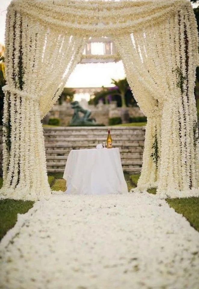 5件装婚礼人造花70英寸悬挂紫藤樱桃藤拱花卉无休假 — 第 2/4 张图片