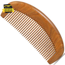 Wooden Comb for Men, Wooden Beard Comb, Fine Tooth for Straight Hair - Green San