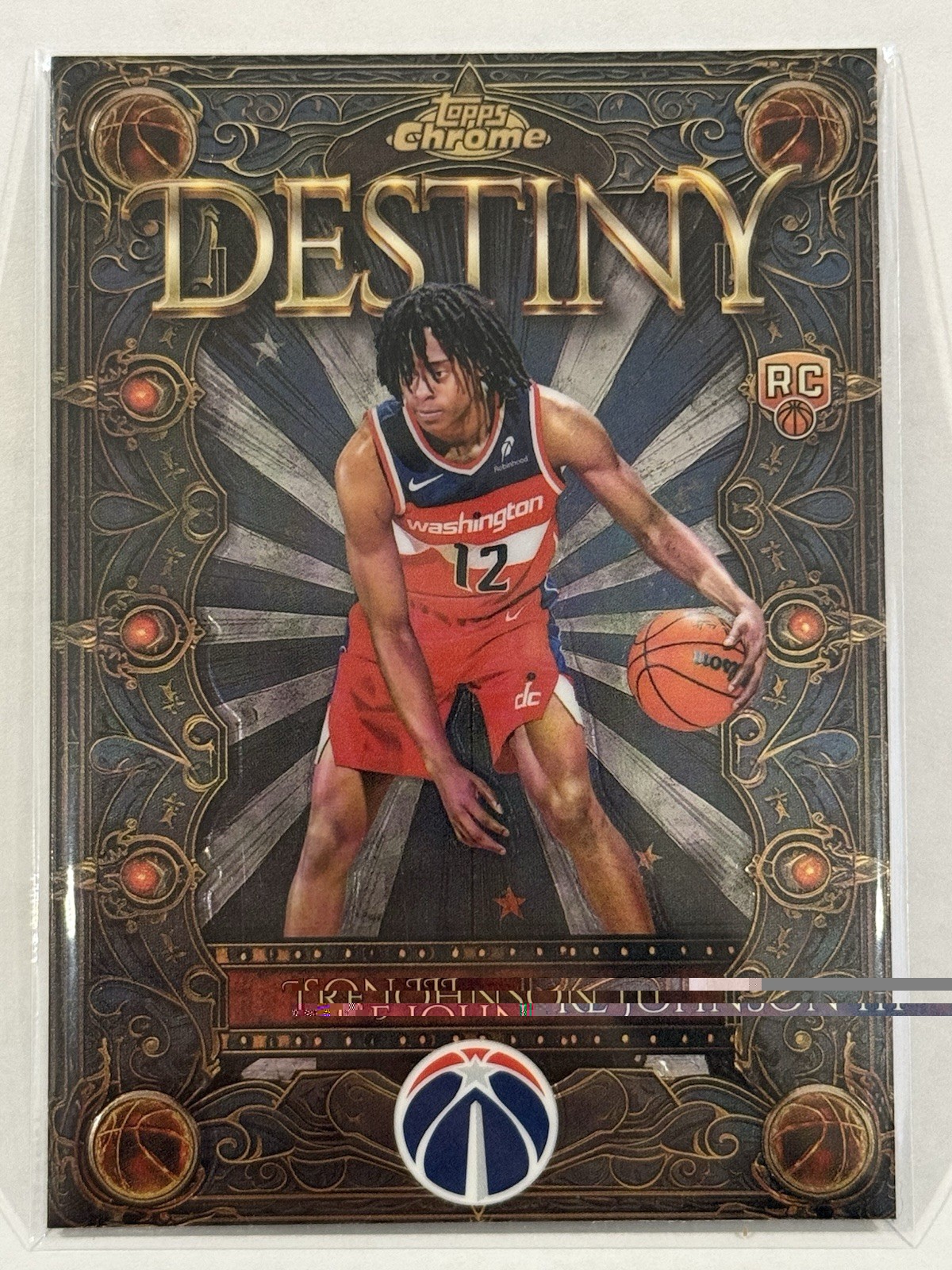 2025-26 Topps Chrome Basketball TRE JOHNSON III Destiny RC #D-6 Washington