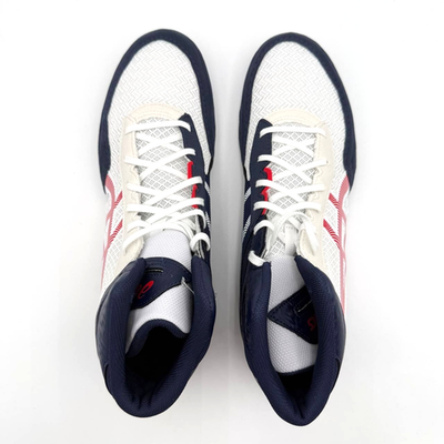ASICS Matcontrol 3 Wrestling Shoes Men\'s Size 10.5 White Navy Red 1081A053 MATCONTROL 3 | Men | White/Classic Red | Wrestling Shoes  main image 4